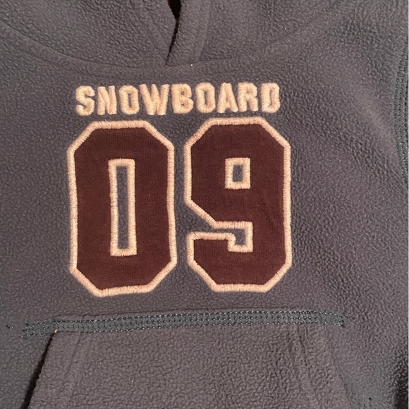 Gymboree Snowboard 09 Baby Hooded Fleece size 6-12 mo. 100% Polyester - Picture 2 of 9